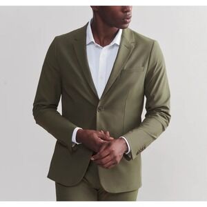 Rhone Commuter Blazer Slim Fit Men's Medium Lichen Green Two‎ Button Jacket NWT